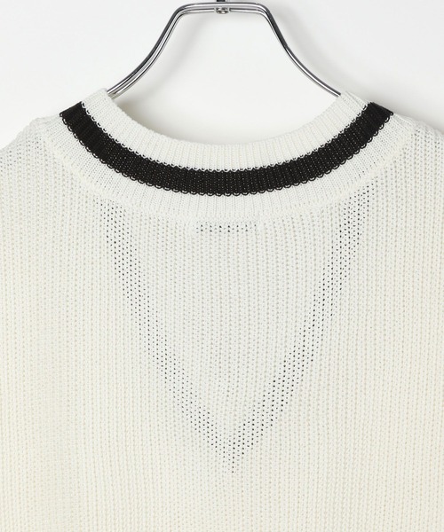 BAYFLOW（ベイフロー）の「[マシンウォッシャブル]チルデンニットベスト（ニット/セーター・レディース・ブラウン/オフホワイト・FREE）」の20枚目の写真