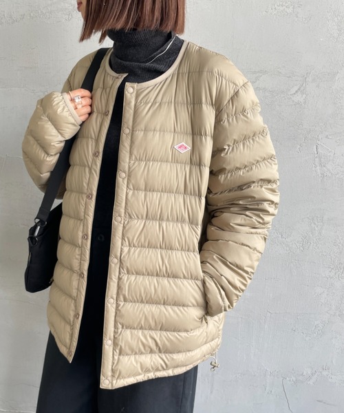 DANTON インナーダウンジャケット 42 ベージュ サイズ比較 】DANTON / インナー ダウン ジャケット 24FW