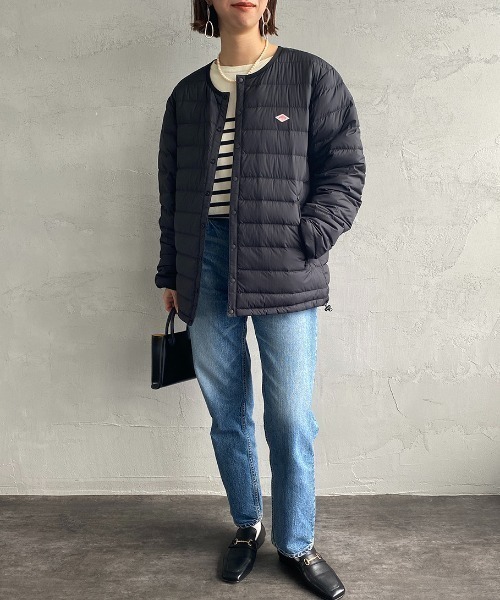 DANTON（ダントン）の「[DANTON/ダントン] インナーダウン クルーネックジャケット（ダウンジャケット/コート・レディース・ブラック/チャコールグレー/サンドベージュ・L/M/S）」の4枚目の写真