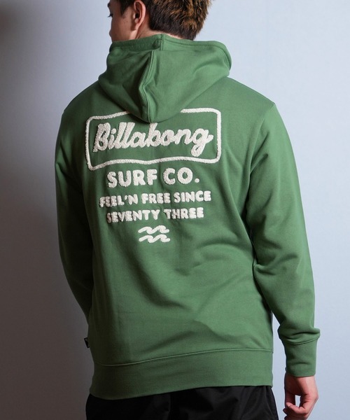 BILLABONG（ビラボン）の「BILLABONG/ビラボン プルオーバー/パーカー バックデザイン サガラ刺繍 BF012-007（パーカー・メンズ・ブラック/クリーム/グリーン・L/M/XL）」の3枚目の写真