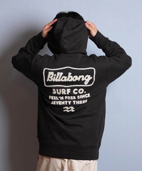 BILLABONG（ビラボン）の「BILLABONG/ビラボン プルオーバー/パーカー バックデザイン サガラ刺繍 BF012-007（パーカー・メンズ・ブラック/クリーム/グリーン・L/M/XL）」の6枚目の写真