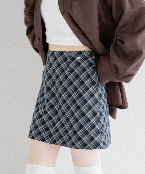 Heather（ヘザー）の「アソートチェックタイトミニスカート　590753（スカート・レディース・ネイビー系/グレー系/ブラウン系/レッド系・M/S）」の7枚目の写真