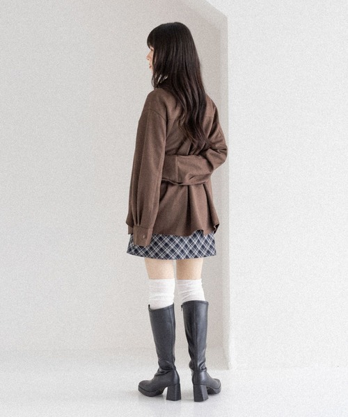 Heather（ヘザー）の「アソートチェックタイトミニスカート　590753（スカート・レディース・ネイビー系/グレー系/ブラウン系/レッド系・M/S）」の9枚目の写真