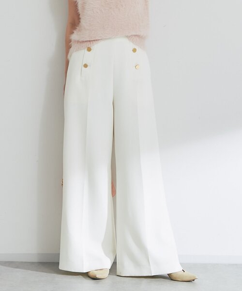 La boutique BonBon(ラブティックボンボン)の「【今すぐお届!miki監修・4サイズ展開あり】ダブルクロスマリンパンツ(スラックス・レディース・オフホワイト/ネイビー/グレイッシュベージュ・PS/34/38/36)」の9枚目の写真