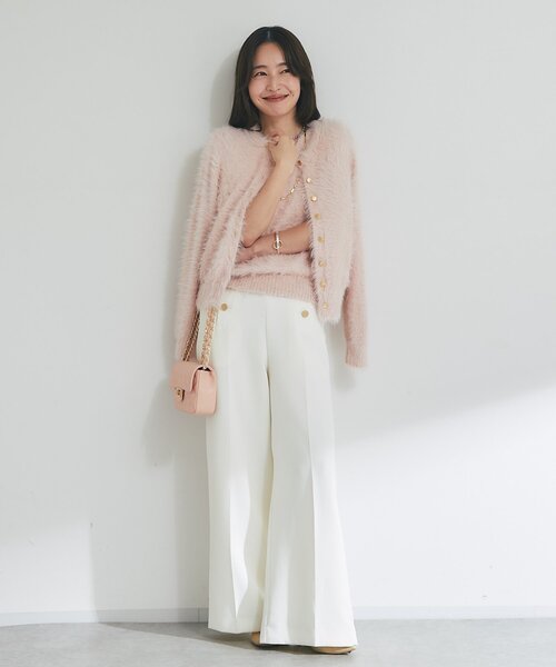 La boutique BonBon(ラブティックボンボン)の「【今すぐお届!miki監修・4サイズ展開あり】ダブルクロスマリンパンツ(スラックス・レディース・オフホワイト/ネイビー/グレイッシュベージュ・PS/34/38/36)」の16枚目の写真