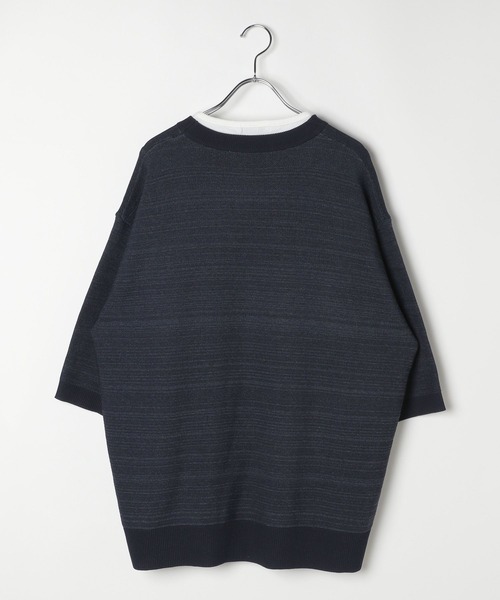 BAYFLOW（ベイフロー）の「[セットでお得!]ニットレイヤードプルオーバー（ニット/セーター・メンズ・グレイッシュベージュ/ネイビー・MEDIUM/LARGE）」の4枚目の写真