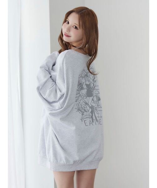 EATME（イートミー）の「エンブロイダリースウェットTOP（スウェット・レディース・グレー/アイボリー/ブラック・FREE）」の20枚目の写真