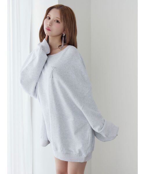 EATME（イートミー）の「エンブロイダリースウェットTOP（スウェット・レディース・グレー/アイボリー/ブラック・FREE）」の22枚目の写真