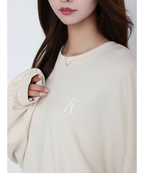 EATME（イートミー）の「エンブロイダリースウェットTOP（スウェット・レディース・グレー/アイボリー/ブラック・FREE）」の6枚目の写真