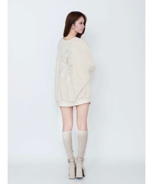 EATME（イートミー）の「エンブロイダリースウェットTOP（スウェット・レディース・グレー/アイボリー/ブラック・FREE）」の8枚目の写真