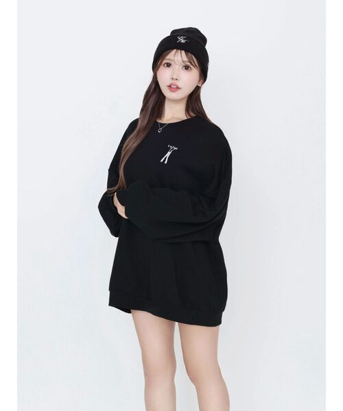 EATME（イートミー）の「エンブロイダリースウェットTOP（スウェット・レディース・グレー/アイボリー/ブラック・FREE）」の10枚目の写真