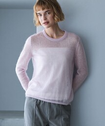 シルキーシアーモヘヤ ニットプルオーバー