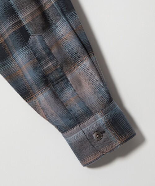 MONKEY TIME（モンキータイム）の「ブラッシュド オンブレ チェック シャツ（シャツ/ブラウス・メンズ・ダークグレー/ブラック・S/M/L/XL）」の12枚目の写真