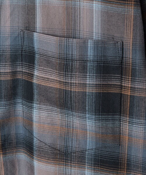 MONKEY TIME（モンキータイム）の「ブラッシュド オンブレ チェック シャツ（シャツ/ブラウス・メンズ・ダークグレー/ブラック・S/M/L/XL）」の10枚目の写真