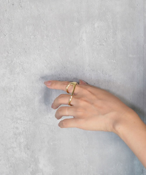 BROTHERHOOD(ブラザーフッド)の「【earyear】Liquid Arc Double Finger Ring(リング・レディース・ゴールド/シルバー・FREE)」の12枚目の写真