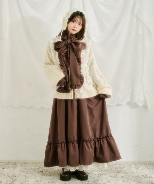 セール】【クティールとレトロ】2WAYフリルボウタイチェックワンピース