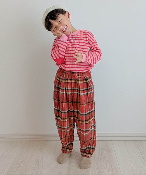 BREEZE(ブリーズ)の「【ジュニア対応】バルーンパンツ(その他パンツ・キッズ・キナリ/ストライプ/インディゴブルー/イエロー/レッド/グレー/ブラック/パープル・90/100/110/120/130/140/150)」の16枚目の写真