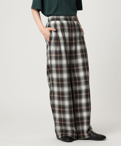 CITEN（シテン）の「＜CITEN＞オンブレチェックイージーパンツ（スラックス・レディース・ダークグレー/オフホワイト・M/S）」の3枚目の写真