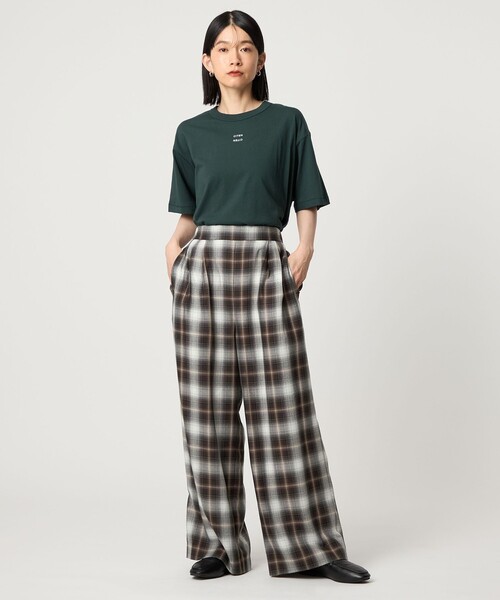 CITEN（シテン）の「＜CITEN＞オンブレチェックイージーパンツ（スラックス・レディース・ダークグレー/オフホワイト・M/S）」の4枚目の写真