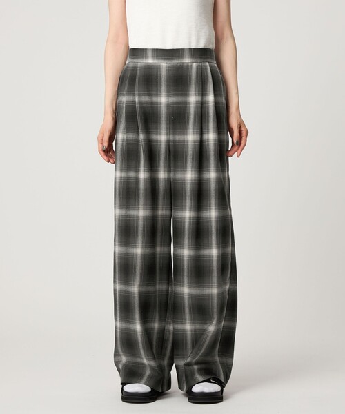 CITEN（シテン）の「＜CITEN＞オンブレチェックイージーパンツ（スラックス・レディース・ダークグレー/オフホワイト・M/S）」の7枚目の写真