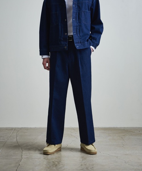 info. BEAUTY&YOUTH（インフォビューティアンドユース）の「【マルチサイズ】11.5オンス デニム ワイドストレート スラックス（デニムパンツ・メンズ・ブラック系その他/ネイビー/ブラック・マルチサイズ）」の3枚目の写真