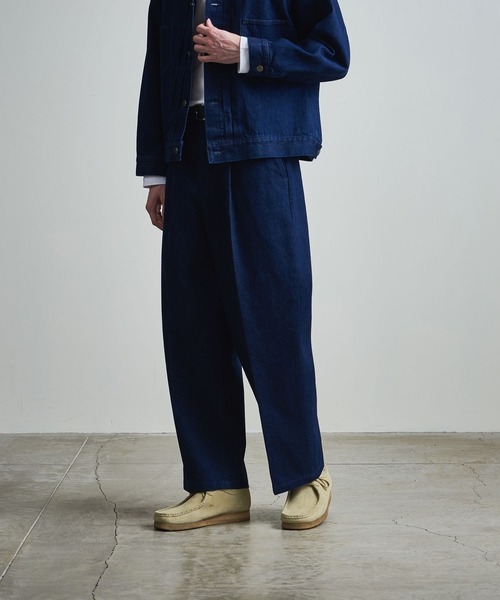 info. BEAUTY&YOUTH（インフォビューティアンドユース）の「【マルチサイズ】11.5オンス デニム ワイドストレート スラックス（デニムパンツ・メンズ・ブラック系その他/ネイビー/ブラック・マルチサイズ）」の4枚目の写真