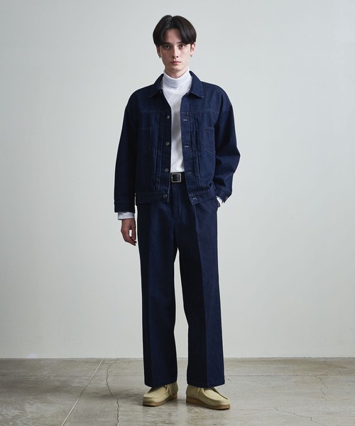 info. BEAUTY&YOUTH（インフォビューティアンドユース）の「【マルチサイズ】11.5オンス デニム ワイドストレート スラックス（デニムパンツ・メンズ・ブラック系その他/ネイビー/ブラック・マルチサイズ）」の6枚目の写真