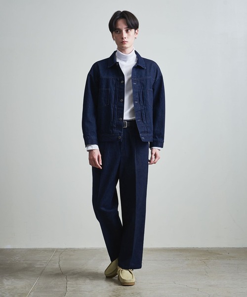 info. BEAUTY&YOUTH（インフォビューティアンドユース）の「【マルチサイズ】11.5オンス デニム ワイドストレート スラックス（デニムパンツ・メンズ・ブラック系その他/ネイビー/ブラック・マルチサイズ）」の7枚目の写真