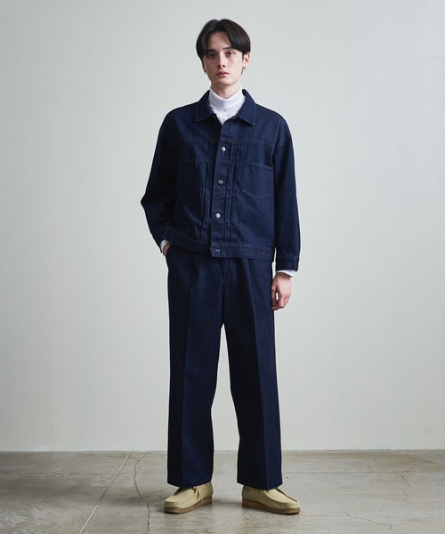 info. BEAUTY&YOUTH（インフォビューティアンドユース）の「【マルチサイズ】11.5オンス デニム ワイドストレート スラックス（デニムパンツ・メンズ・ブラック系その他/ネイビー/ブラック・マルチサイズ）」の8枚目の写真