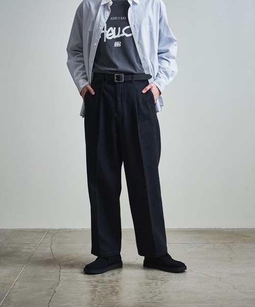 info. BEAUTY&YOUTH（インフォビューティアンドユース）の「【マルチサイズ】11.5オンス デニム ワイドストレート スラックス（デニムパンツ・メンズ・ブラック系その他/ネイビー/ブラック・マルチサイズ）」の9枚目の写真