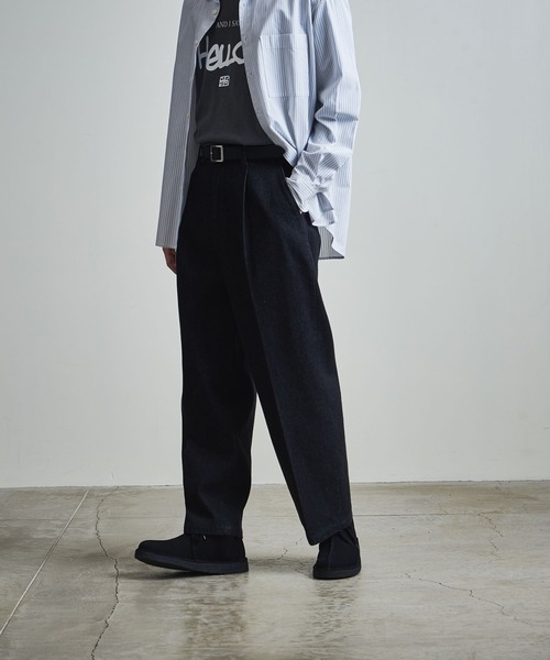 info. BEAUTY&YOUTH（インフォビューティアンドユース）の「【マルチサイズ】11.5オンス デニム ワイドストレート スラックス（デニムパンツ・メンズ・ブラック系その他/ネイビー/ブラック・マルチサイズ）」の10枚目の写真