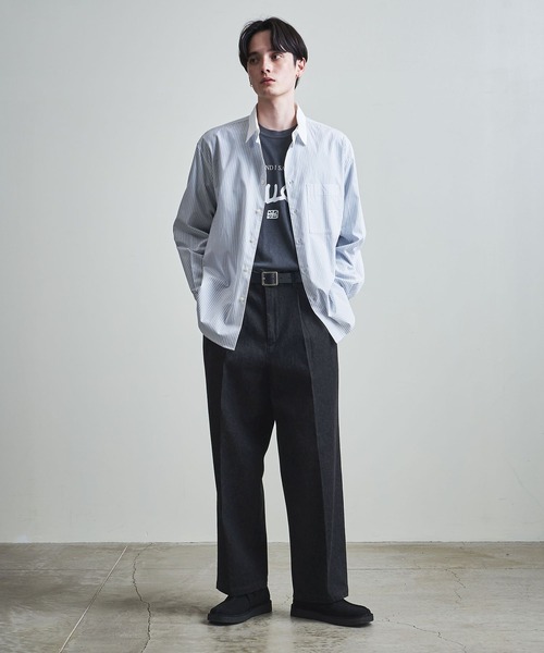 info. BEAUTY&YOUTH（インフォビューティアンドユース）の「【マルチサイズ】11.5オンス デニム ワイドストレート スラックス（デニムパンツ・メンズ・ブラック系その他/ネイビー/ブラック・マルチサイズ）」の12枚目の写真