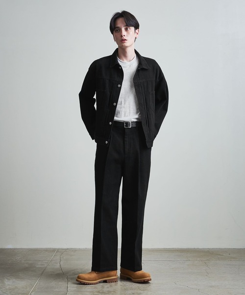 info. BEAUTY&YOUTH（インフォビューティアンドユース）の「【マルチサイズ】11.5オンス デニム ワイドストレート スラックス（デニムパンツ・メンズ・ブラック系その他/ネイビー/ブラック・マルチサイズ）」の14枚目の写真