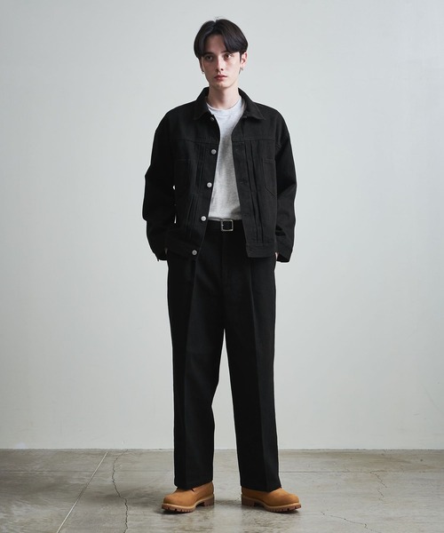 info. BEAUTY&YOUTH（インフォビューティアンドユース）の「【マルチサイズ】11.5オンス デニム ワイドストレート スラックス（デニムパンツ・メンズ・ブラック系その他/ネイビー/ブラック・マルチサイズ）」の15枚目の写真