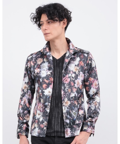 TORNADO MART（トルネードマート）の「ﾒﾒﾝﾄﾌﾞﾙｰﾑﾌﾟﾘﾝﾄｼｬﾂ（シャツ/ブラウス・メンズ・レッド/ブルー・XXL/L/M/LL）」の2枚目の写真