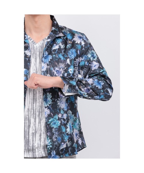 TORNADO MART（トルネードマート）の「ﾒﾒﾝﾄﾌﾞﾙｰﾑﾌﾟﾘﾝﾄｼｬﾂ（シャツ/ブラウス・メンズ・レッド/ブルー・XXL/L/M/LL）」の4枚目の写真