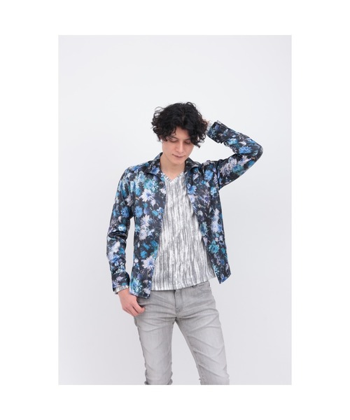 TORNADO MART（トルネードマート）の「ﾒﾒﾝﾄﾌﾞﾙｰﾑﾌﾟﾘﾝﾄｼｬﾂ（シャツ/ブラウス・メンズ・レッド/ブルー・XXL/L/M/LL）」の8枚目の写真