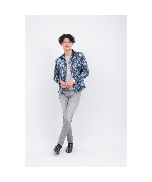 TORNADO MART（トルネードマート）の「ﾒﾒﾝﾄﾌﾞﾙｰﾑﾌﾟﾘﾝﾄｼｬﾂ（シャツ/ブラウス・メンズ・レッド/ブルー・XXL/L/M/LL）」の13枚目の写真