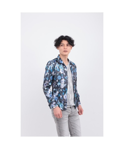 TORNADO MART（トルネードマート）の「ﾒﾒﾝﾄﾌﾞﾙｰﾑﾌﾟﾘﾝﾄｼｬﾂ（シャツ/ブラウス・メンズ・レッド/ブルー・XXL/L/M/LL）」の7枚目の写真