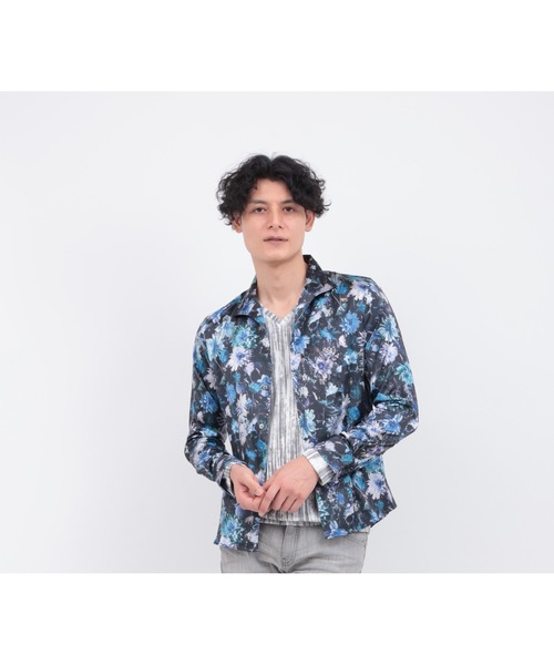 TORNADO MART（トルネードマート）の「ﾒﾒﾝﾄﾌﾞﾙｰﾑﾌﾟﾘﾝﾄｼｬﾂ（シャツ/ブラウス・メンズ・レッド/ブルー・XXL/L/M/LL）」の19枚目の写真