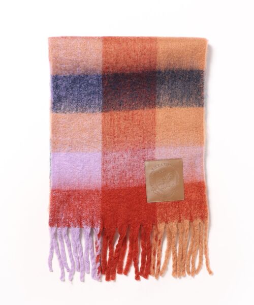 セール】RIKKA FEMME/リッカファム マフラー チェック フリンジ 防寒