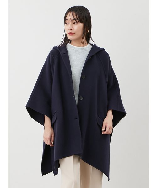 フードポンチョコート（チェスターコート）｜Mila Owen（ミラ