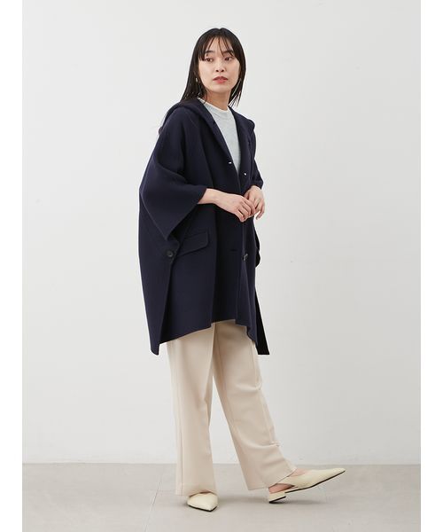 セール】フードポンチョコート（チェスターコート）｜Mila Owen（ミラ