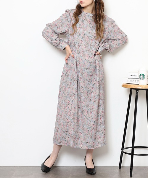 Anna Nicola 小花柄ロングワンピース