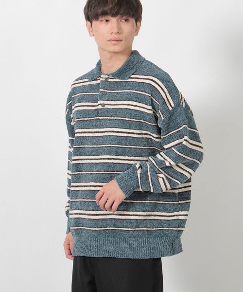 LAKOLE（ラコレ）の「モールポロニットプルオーバー / 580003（ニット/セーター・メンズ・ネイビー/チャコール/ホワイト/ブラウン・MEDIUM/LARGE）」の4枚目の写真