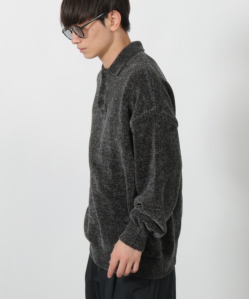 LAKOLE（ラコレ）の「モールポロニットプルオーバー / 580003（ニット/セーター・メンズ・ネイビー/チャコール/ホワイト/ブラウン・MEDIUM/LARGE）」の3枚目の写真