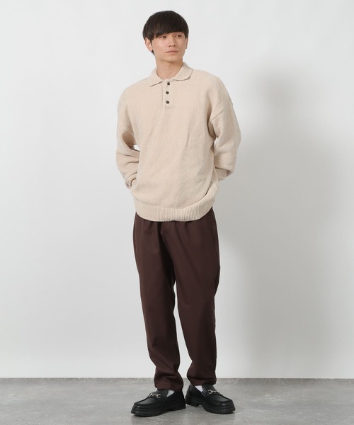 LAKOLE（ラコレ）の「モールポロニットプルオーバー / 580003（ニット/セーター・メンズ・ネイビー/チャコール/ホワイト/ブラウン・MEDIUM/LARGE）」の5枚目の写真