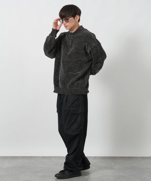 LAKOLE（ラコレ）の「モールポロニットプルオーバー / 580003（ニット/セーター・メンズ・ネイビー/チャコール/ホワイト/ブラウン・MEDIUM/LARGE）」の7枚目の写真