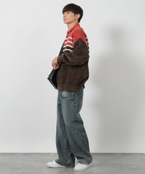 LAKOLE（ラコレ）の「モールポロニットプルオーバー / 580003（ニット/セーター・メンズ・ネイビー/チャコール/ホワイト/ブラウン・MEDIUM/LARGE）」の9枚目の写真