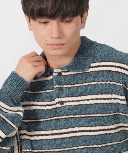 LAKOLE（ラコレ）の「モールポロニットプルオーバー / 580003（ニット/セーター・メンズ・ネイビー/チャコール/ホワイト/ブラウン・MEDIUM/LARGE）」の15枚目の写真